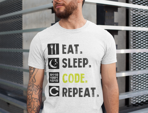 Polo Eat, Sleep, Code, Repeat Blanco
